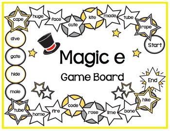 Magic e Game Boards by Make Take Teach | Teachers Pay Teachers