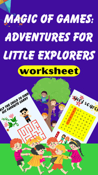 Preview of Magic of Games: Adventures for little explorers worksheet
