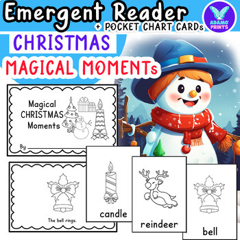Preview of Magical CHRISTMAS Moments Emergent Reader Pocket Charts ELA Activities NO PREP