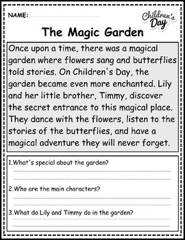 Magical Children's Day Bundle: Reading Comprehension Passages for ...