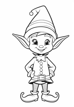 Magical Christmas Elf Coloring Pages - Boost Creativity Instantly! Vol 10