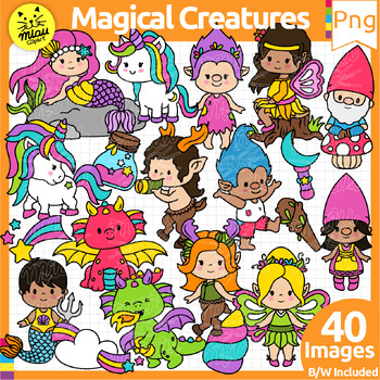 Preview of Magical Creatures Clipart | Fairy Tale Characters | Myths | Fantasy Images