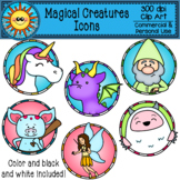 Magical Creatures Icons Clip Art