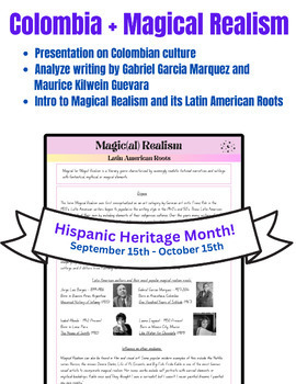 Preview of Magical Realism + Colombia Field Trip *Hispanic Heritage Month!*