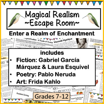 Preview of Magical Realism Escape Room - Márquez, Esquivel, Neruda, Kahlo