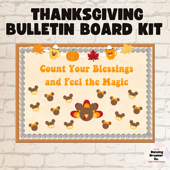 Preview of Magical Thanksgiving Bulletin Board Kit