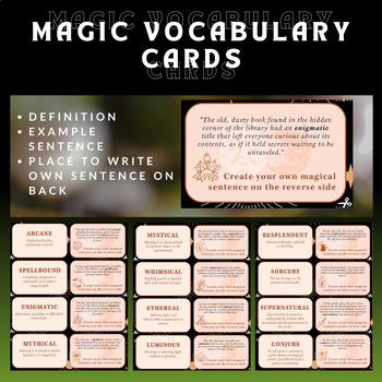 Preview of Magical Vocabulary Cards