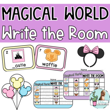 Preview of Disney Magical World Write the Room! Color and Black & White Versions