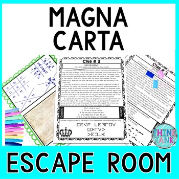Preview of Magna Carta ESCAPE ROOM - Reading Comprehension