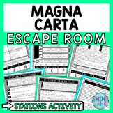 Magna Carta Escape Room Stations - Reading Comprehension Activity