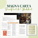 Magna Carta Full Lesson - PowerPoint & Worksheet (No Prep)