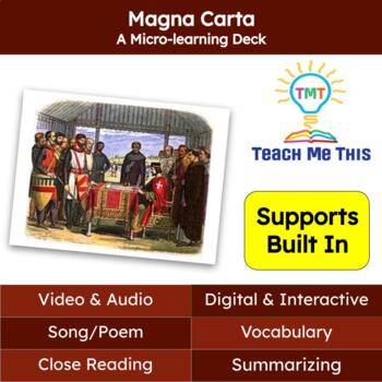 Preview of Magna Carta Informational Text Reading Passage and Activities