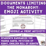 Magna Carta, Petition of Right, English Bill of Rights Emoji Google Activity