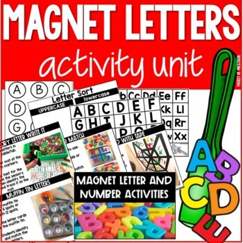 Preview of Magnet Letter & Number Activities with Activity Book
