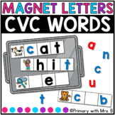 Magnet Letters Activity | CVC Words Literacy Center | Spelling