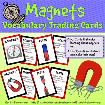 Preview of Magnet Vocabulary Trading Cards