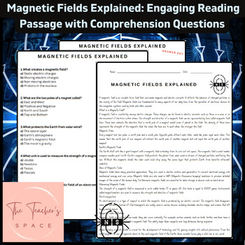 Preview of Magnetic Fields Explained: Engaging Reading Passage with Comprehension Questions