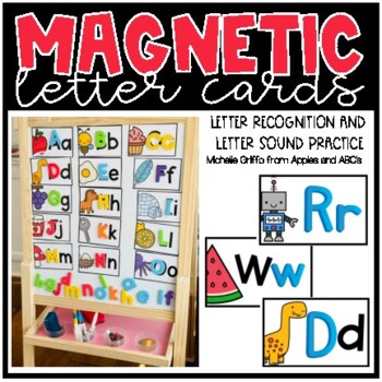Preview of Magnetic Letter Cards Magnetic Letter Center Activities