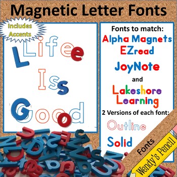 Preview of Magnetic Letter Fonts