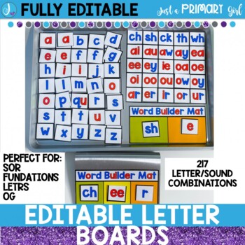 Preview of Magnetic Letter Tiles | Editable Letter Board