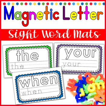 Magnetic Sight Word Letter Activities