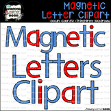 Magnetic Letters Clipart-Red Vowels, Blue Consonants & Bla