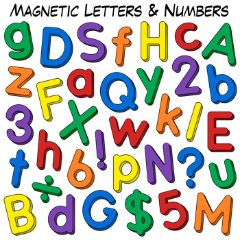 Preview of Magnetic Letters & Numbers Clip Art