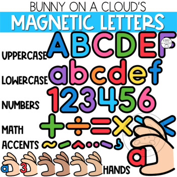 Preview of Magnetic Letters and Numbers by Bunny On A Cloud