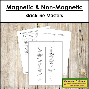 Preview of Magnetic or Non-Magnetic - Blackline Masters