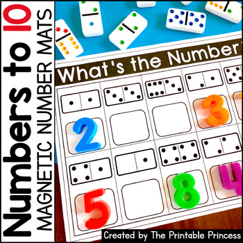 Preview of Magnetic Number Mats Kindergarten Math: Numbers to 10