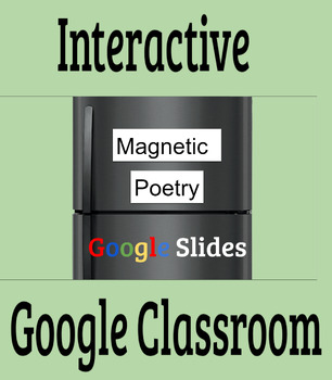 Preview of Magnetic Poetry Digital Activity Valentines Day High School Middle Google Slides
