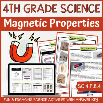 Preview of Magnetic Properties Activity & Answer Key 4th Grade Physical Science
