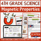 Magnetic Properties Activity & Answer Key 4th Grade Physic