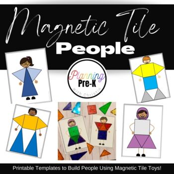 Preview of Magnetic Tile People Printable Templates