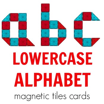 Preview of Magnetic Tiles Idea Cards: Lowercase Letters of the English Alphabet
