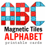 Magnetic Tiles Idea Cards: Uppercase Letters of the Englis