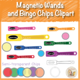 Magnetic Wands and Bingo Chips Clipart