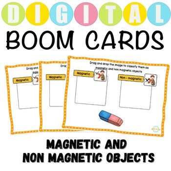 Preview of Magnetic and Non Magnetic Objects Activity Boom Cards
