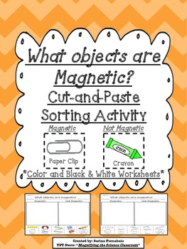 Preview of Magnetic and Not Magnetic Cut and Paste Sorting Activity