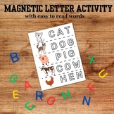 Word Game Magnetic Letter Activity easy to read Words, 3 l