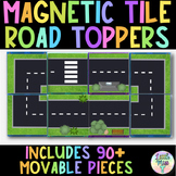 Magnetic tile road toppers - Car track - Road - Build a ci