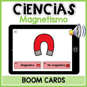 Preview of Magnetimo e imánes BOOM CARD | Magnetic Digital Science Activity in Spanish