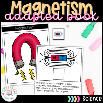 Preview of Magnetism Adapted Book | Special Education | Physical Science #SummerWTS