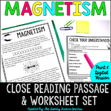 Magnetism: CLOSE Reading Worksheet Set [Print & Digital fo