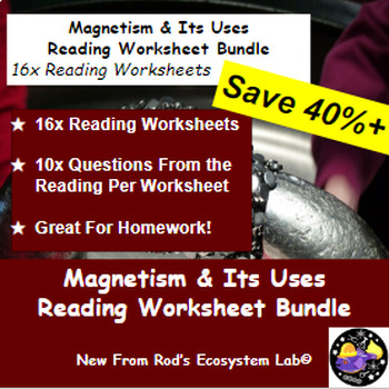 Preview of Magnetism & Its Uses Module Reading Worksheet Bundle **Editable**