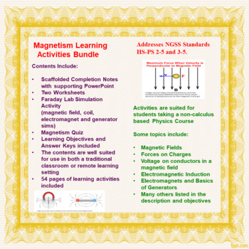 Preview of Magnetism Learning Activities