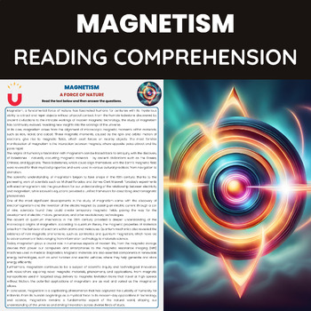 Preview of Magnetism Reading Comprehension Passage | Physics Basic Principles
