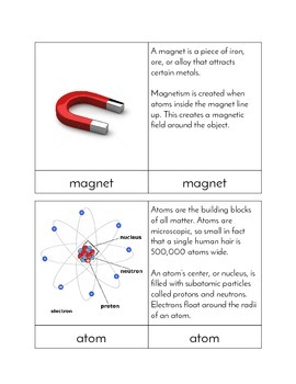 Preview of Magnetism - Three Part Cards