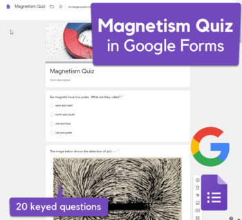 Preview of Magnetism and Magnets Quiz in Google Forms