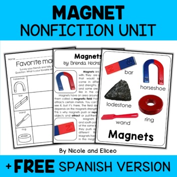 Preview of Magnet Activities Nonfiction Unit + FREE Spanish